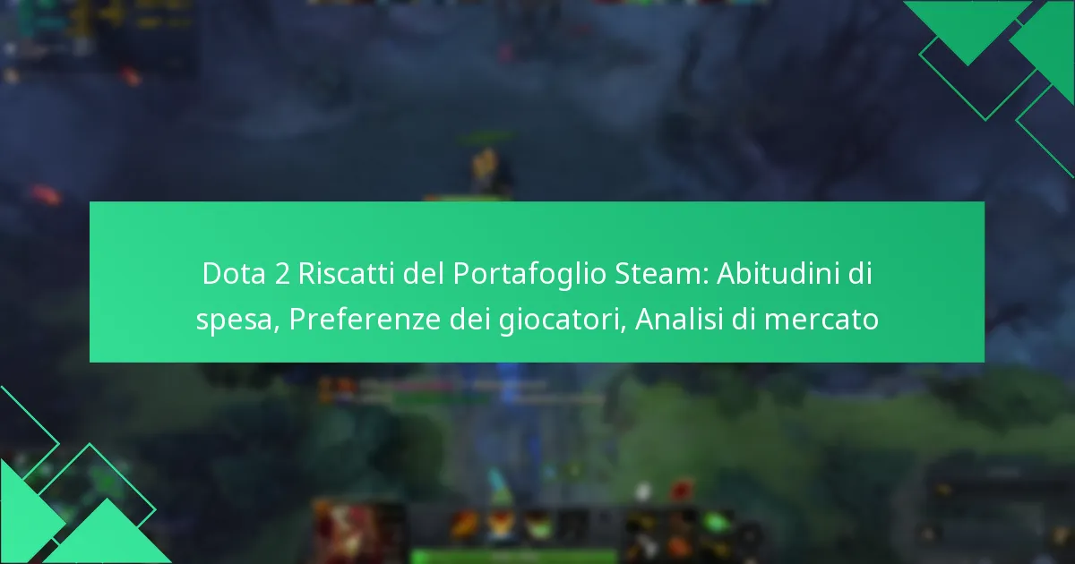 Dota 2 Riscatti del Portafoglio Steam: Abitudini di spesa, Preferenze dei giocatori, Analisi di mercato